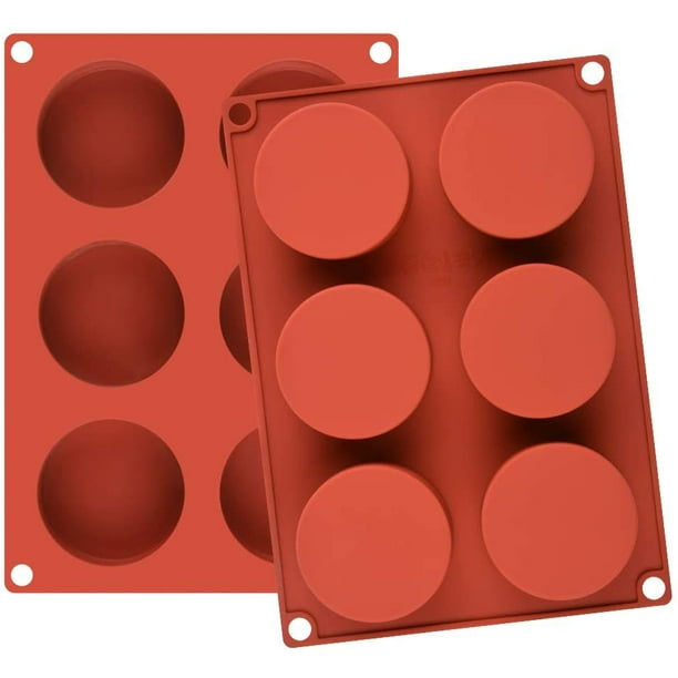 Moule À Biscuits En Silicone, Moule Cylindrique Rond Pour Couvercle De Chocolat (2, Marron)