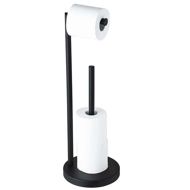 Porte-rouleau De Papier Toilette Sur Pied, Marron, Pour Salle De Bain.