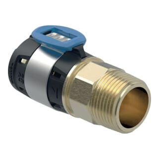 FlowFit Übergang mit Außengewinde, Werkstoff bleifreie Siliziumbronze (CuZn21Si3P), d 16mm, r 3/4' - Geberit