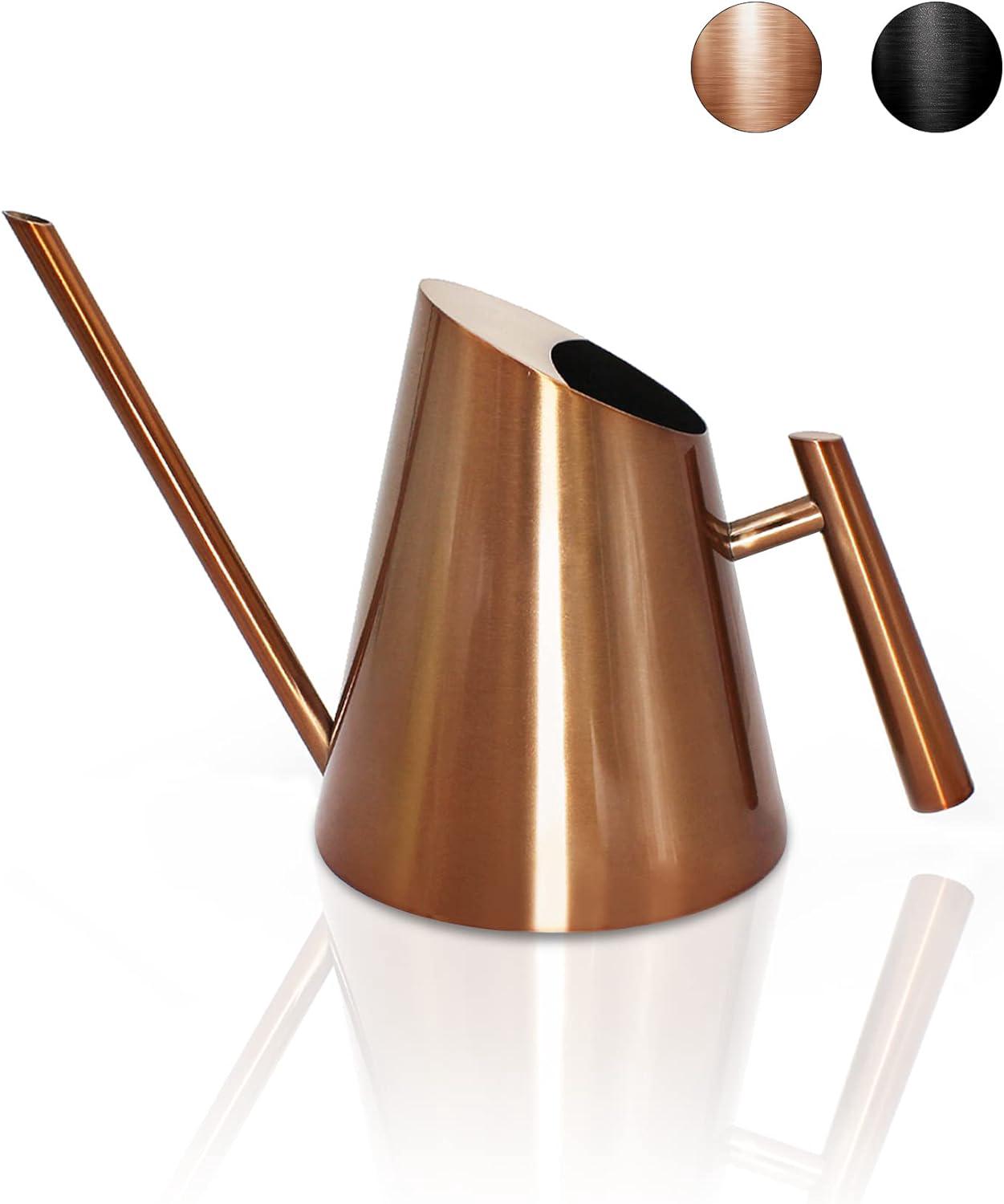 Arrosoir En Cuivre Pour Plantes D'Intérieur - 900 Ml, Couleur Bronze, Petit Arrosoir En Acier Inoxydable Avec Long Bec Droit, Idéal Pour Les Bonsaïs Et Les Fleurs D'Intérieur.