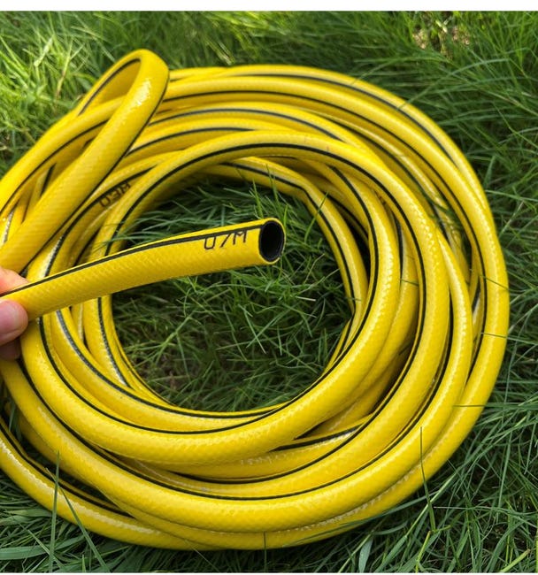 Tuyau D'Arrosage Souple En Pvc Jaune De 10 Mètres Pour L'Arrosage Du Jardin Et Le Lavage De La Voiture, Universel Pour Toutes Les Saisons
