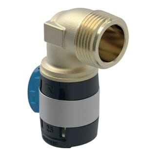 Geberit - FlowFit Übergangsbogen 90 Grad mit Außengewinde, Werkstoff bleifreier Rotguss (CuSn4Zn2PS), d 16mm, r 1/2'