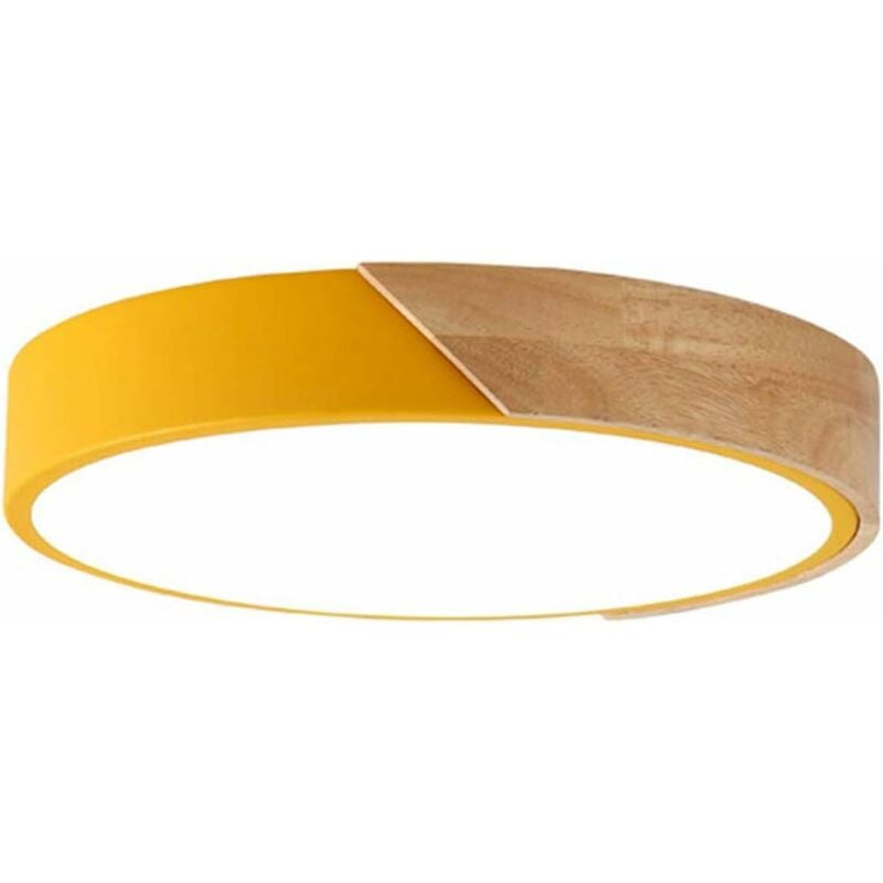 Plafonnier Led Rond À Dégradé Trichromatique, Jaune, 12 Pouces