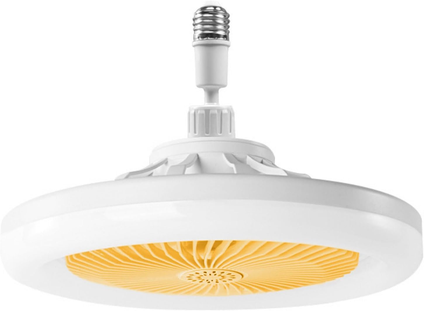 Ventilateur Plafond Avec Lumiere,ventilateur De Plafond Avec Télécommande,e27 Plafonnier Led À Intensité Variable,3vitesses,temporisable ( Jaune)