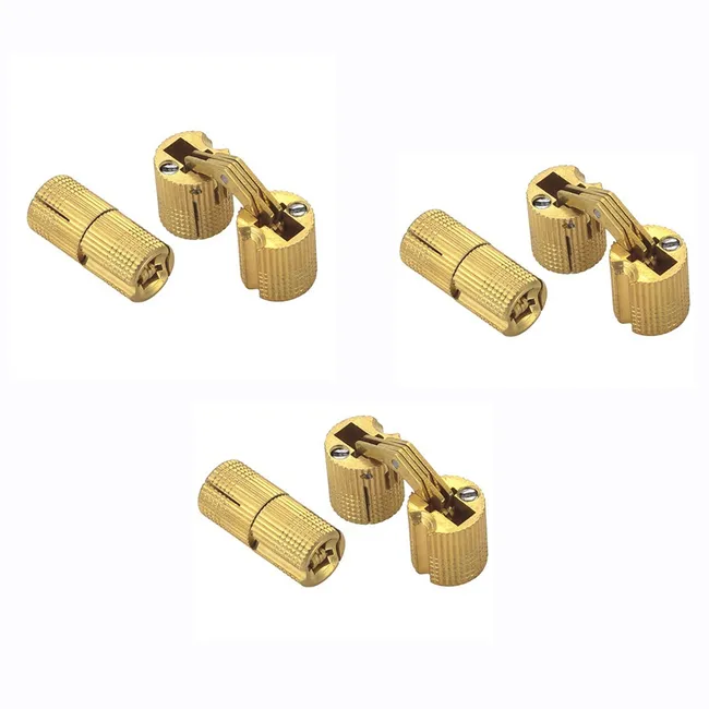 Pcs Charnières Cylindriques En Laiton, Caché Charnière Invisible Tonneau Pour Diy Porte En Bois Armoire Caravane, 24 Mm