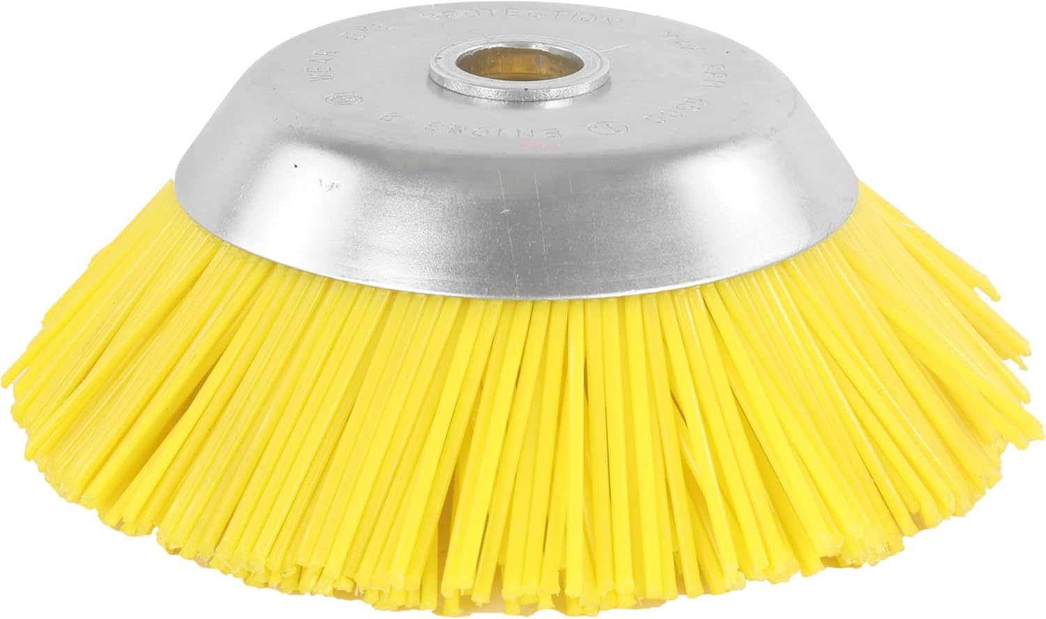 Tête Brosse Débroussailleuse Universelle. Brosse Désherbage Gazon Mauvaises Herbes En Nylon 200 X 25,4 Mm Jaune