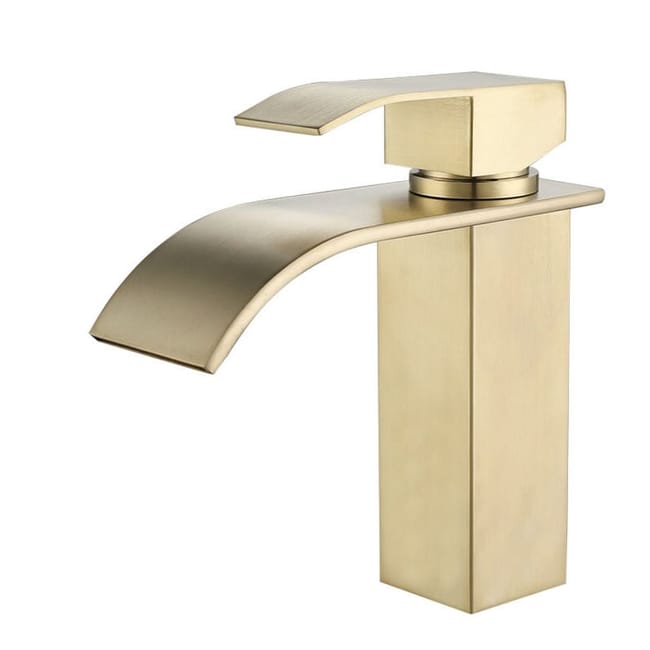 Robinet Lavabo Cascade Or Moderne Robinet Mitigeur Pour Salle De Bain Eau Chaude Et Froide Réglable