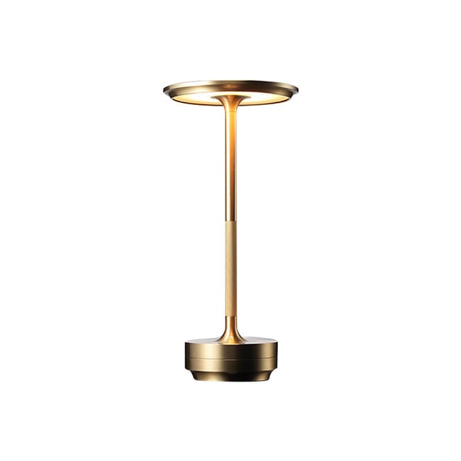 Lampe De Table Sans Fil - Lampe De Bureau Étanche, Dimmable Et Rechargeable, Lampe De Table À Led Métallique , Veilleuse À Piles (or)