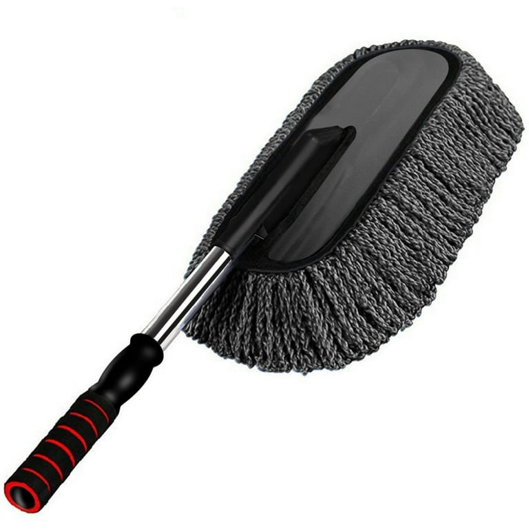 Brosse De Nettoyage Rétractable Pour Voiture, En Microfibre, Avec Manche Télescopique Amovible (gris) - Strawberry Bear Home