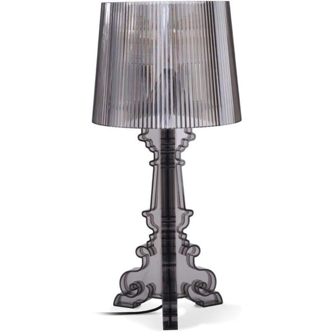 Lampe De Table - Petite Lampe De Salon Design - Bour Gris Foncé - Acrylique, Plastique