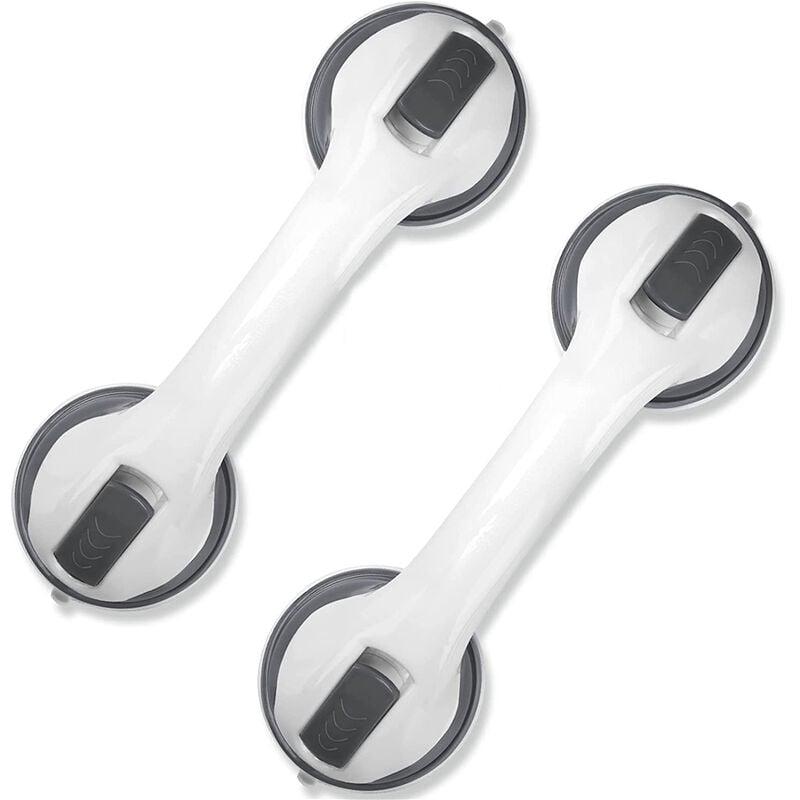 Lot De 2 Poignées Gris De Douche À Ventouse Poignées De Sécurité Portable Pour Enfants Et Personnes Âgées