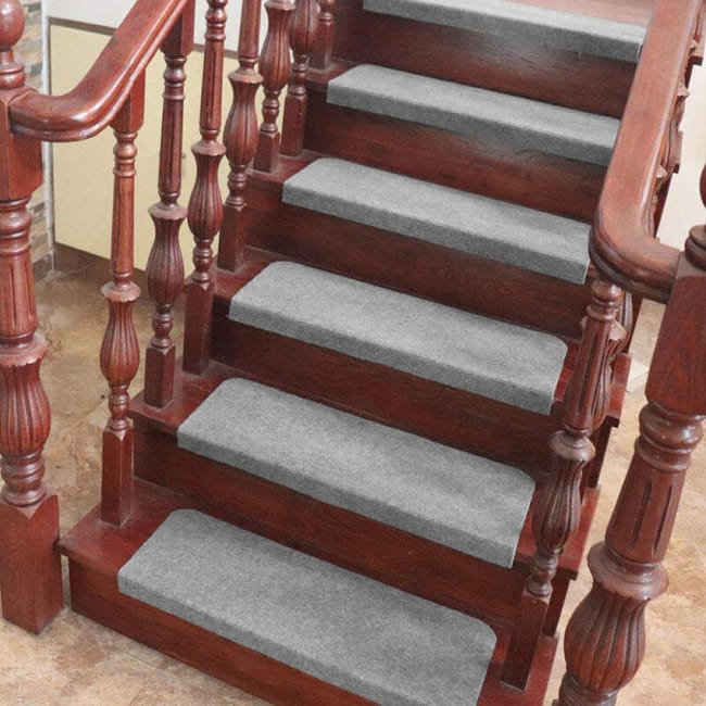 Lot De 15 Tapis De Marches D'Escalier Antidérapants Et Adhésifs Pour L'Intérieur 6525cm Gris (sku Produit : 94199332 Sku Offre : 1226dd14)