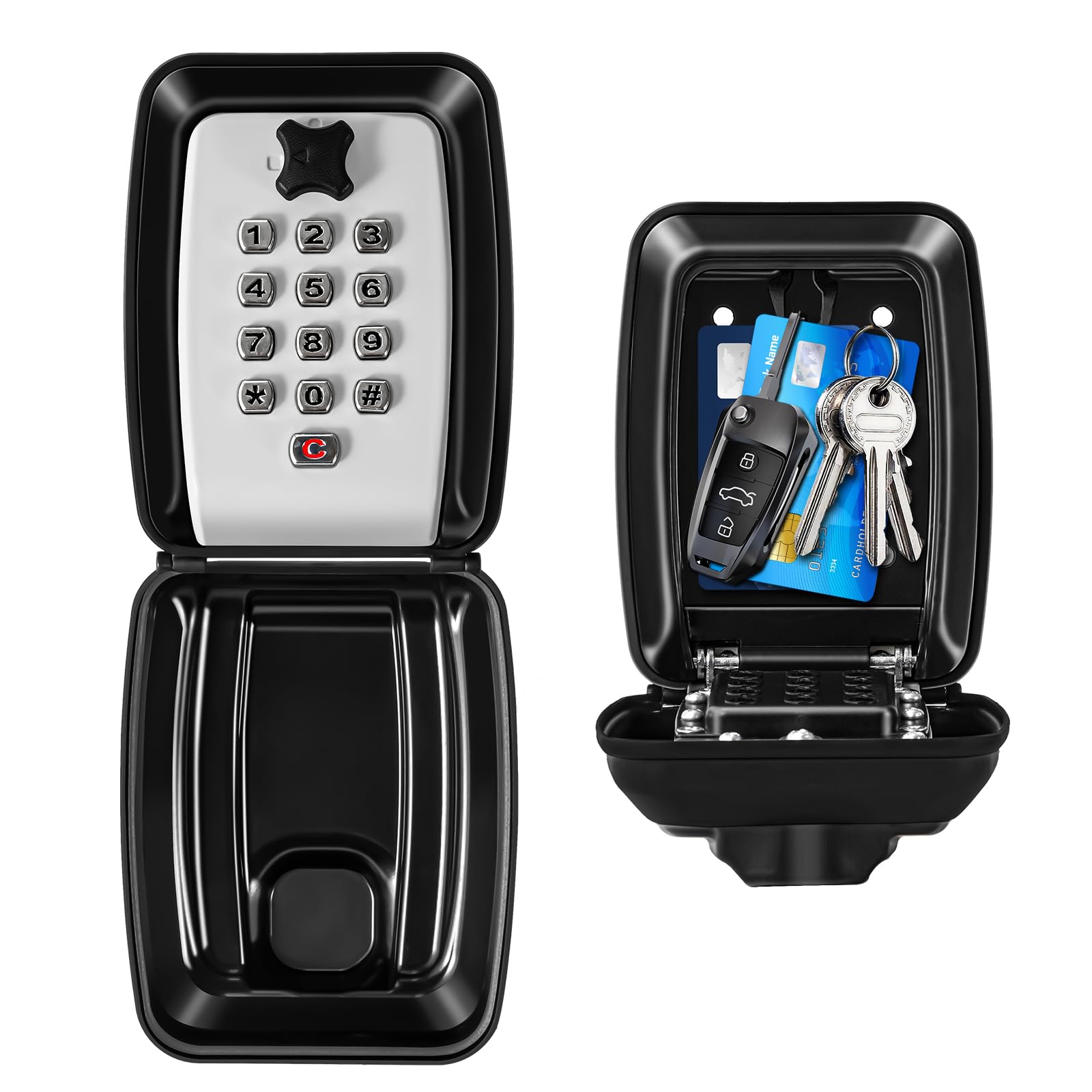 Boite A Clefs De Securisee Exterieur, Grande Boîte À Clés Murale Étanche Avec Code À 12 Chiffres, Boite À Clé Ultra Robuste Pour Maison, Usine, Garage, Airbnb, Gris, X-large, Bh014
