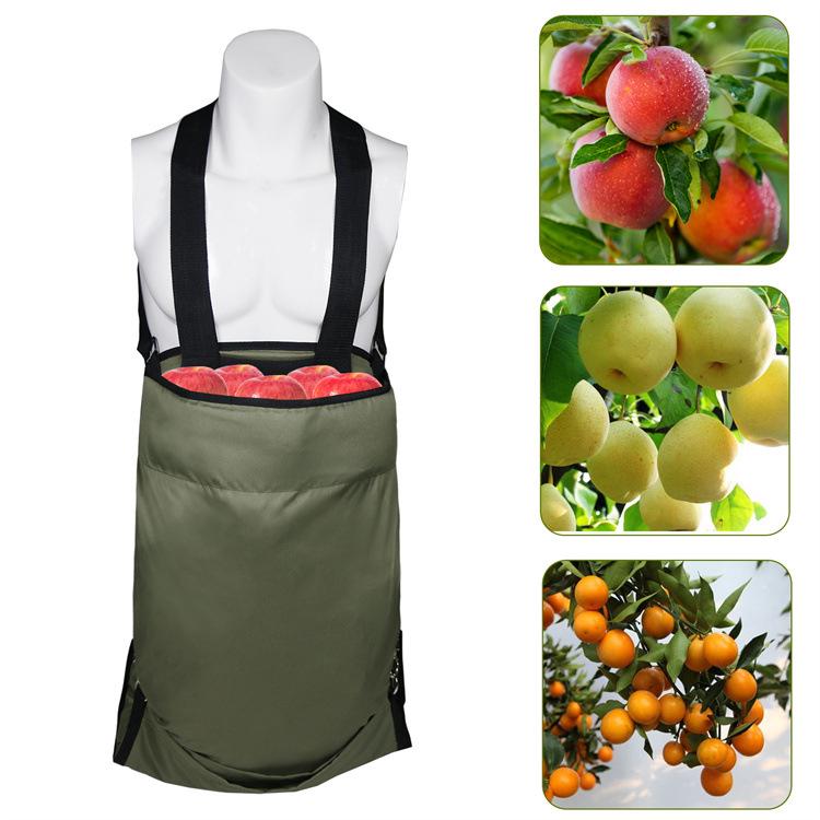 Dimensions Dépliées : 49 X 86 Cm (vert Militaire) Sacs De Rangement Pour Fruits Et Légumes De Jardin Sacs À Cueillir Sacs À Pommes, Tabliers De Cueillette