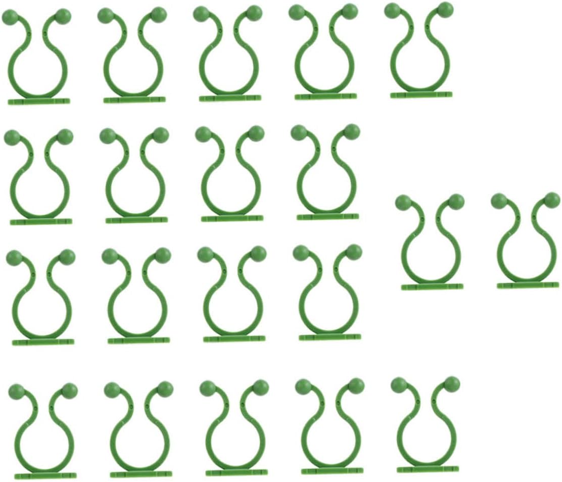 80 Fixations Murales Vertes Pour Plantes Grimpantes, Avec Crochets Adhésifs. Supports Et Clips Muraux En Plastique Vert.