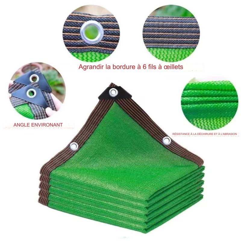 Voile D'Ombrage 12 Broches Protection Rayons 85% Uv Filet D'Ombrage ,serres Filet Coupe-vent Avec Œillets,rayons Toile D'Ombrage Extérieur,pour La Couverture Végétale/jardin/voitures （2x8m）