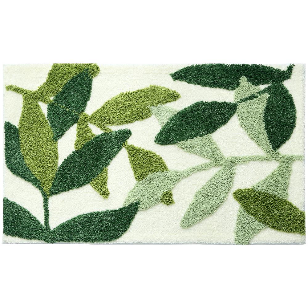 Tapis De Salle De Bain Moderne Et Simple, Absorbant L'Eau Et Antidérapant, 50 X 80 Cm, Vert Clair.