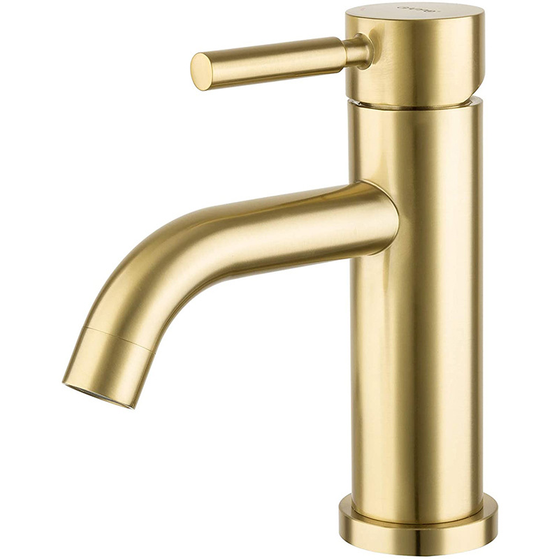 Robinet De Lavabo Monocommande, Robinet Carré En Laiton, Robinet D'Eau Froide G3/8 60 Cm