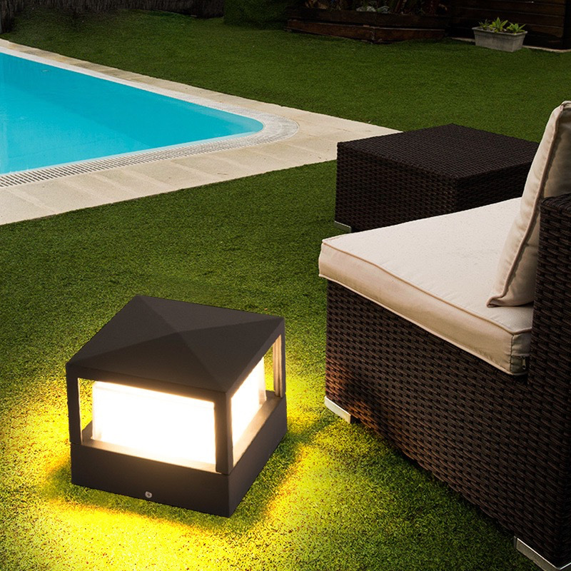 Spot Encastrable Extérieur Sol,lumière De Pilier Extérieure Pour Porte, Villa, Jardin, Pelouse, Clôture, Étanche Ip65 En Aluminium, Éclairage Blanc Chaud.