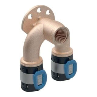 FlowFit Doppelanschlusswinkel 620831001 dn 12/15/15, ø 16/20 mm, Rp 1/2, 90Grad - Geberit