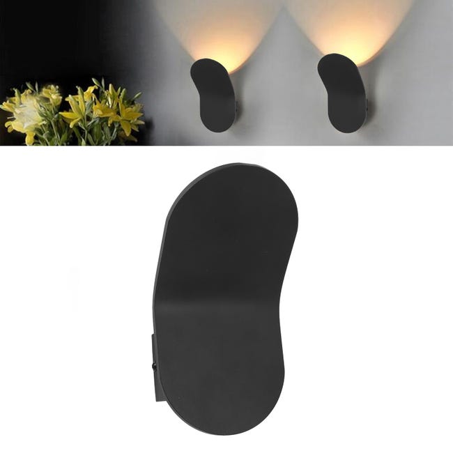 Applique Murale Vers Le Haut 3000k Moderne Câblée Petite Lampe Murale À Led À Panneau Incurvé En Métal Pour Couloir De Salon (sku Produit : 94421112 Sku Offre : 3119240022711)
