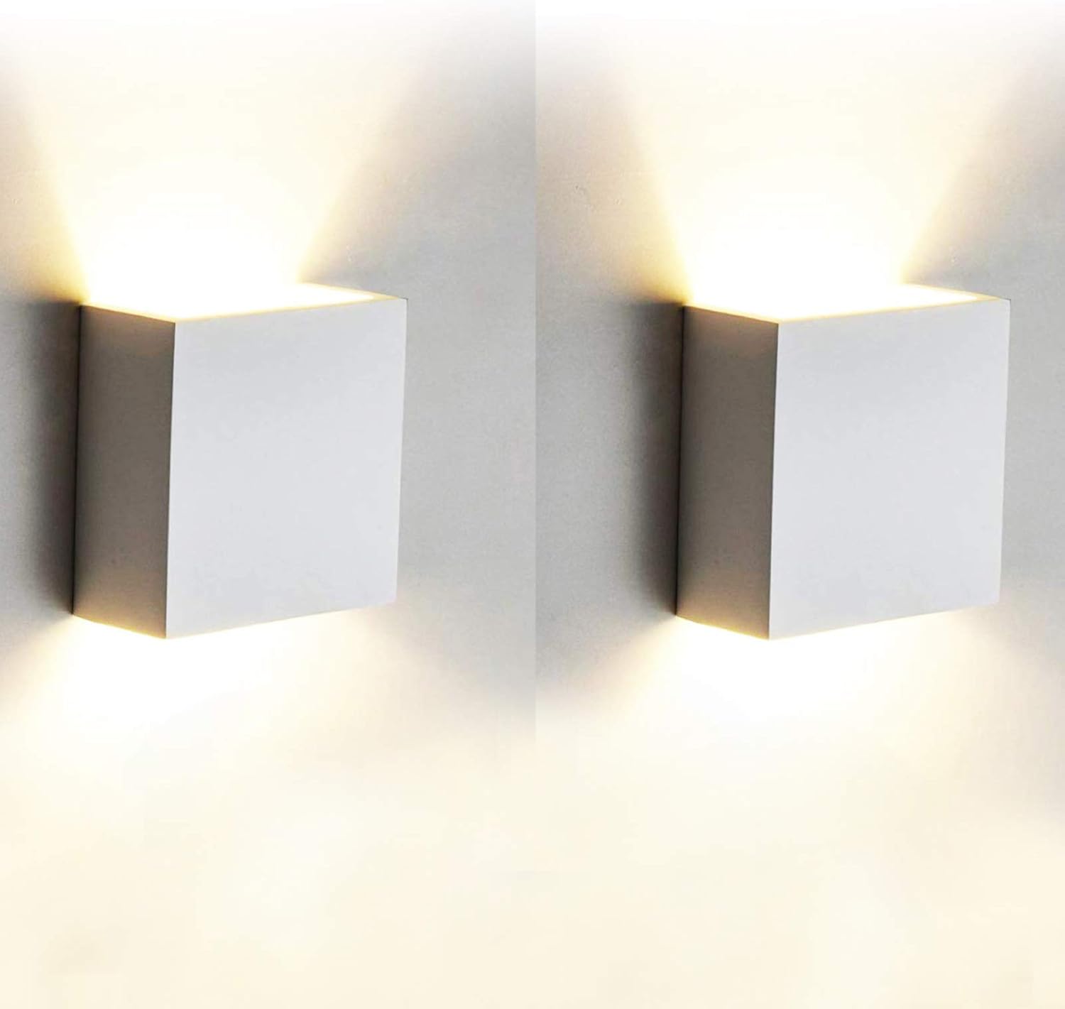 Applique Murale Led En Aluminium 12 W, 2 Pièces, Lumière Blanc Chaud 3 000 K, Luminaire Pour Salon, Chambre, Salle De Bain, Cuisine, Salle À Manger