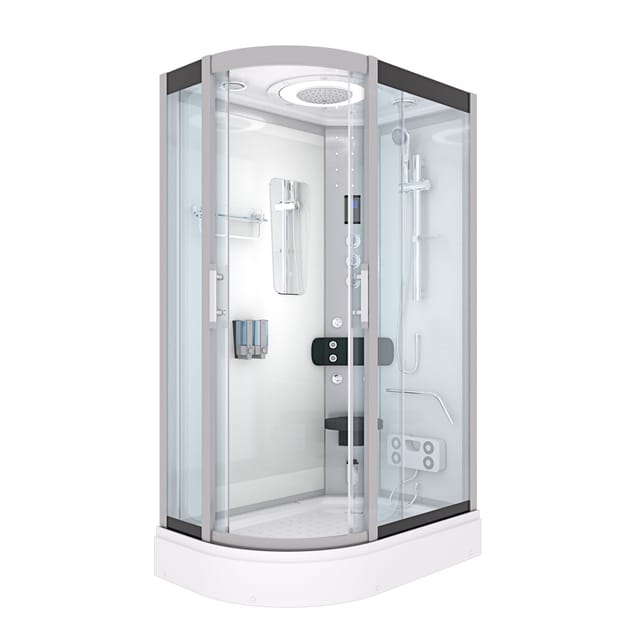Duschkabine Komplettdusche Fertigdusche Dusche D60-70T1L 120x80 cm ohne 2K Scheiben Versiegelung