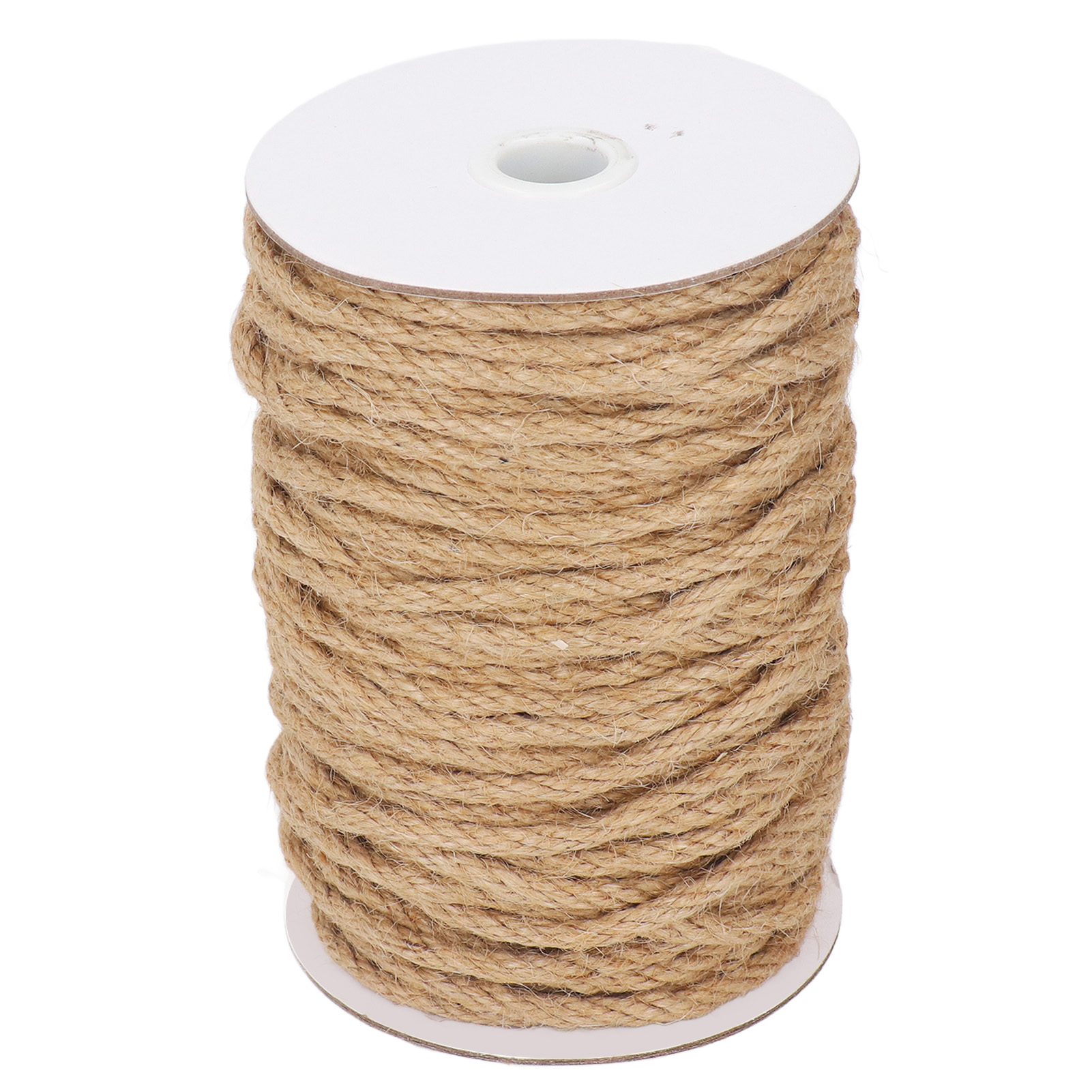 Rouleau De Corde En Fibre De Chanvre Torsadée À 4 Brins De 6 Mm De Diamètre, Idéale Pour Les Loisirs Créatifs Et La Décoration Intérieure (50 Mètres).
