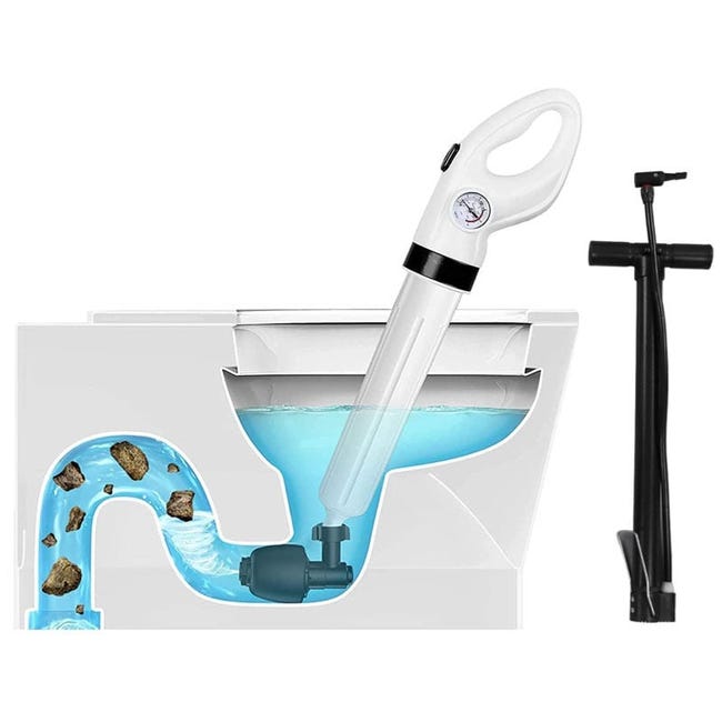 Déboucheur De Toilettes, Déboucheur De Toilettes Haute Pression Avec Baromètre, Déboucheur De Piston De Toilettes, Déboucheur (référence Produit : 93967648 Référence Offre : 1116liu03)