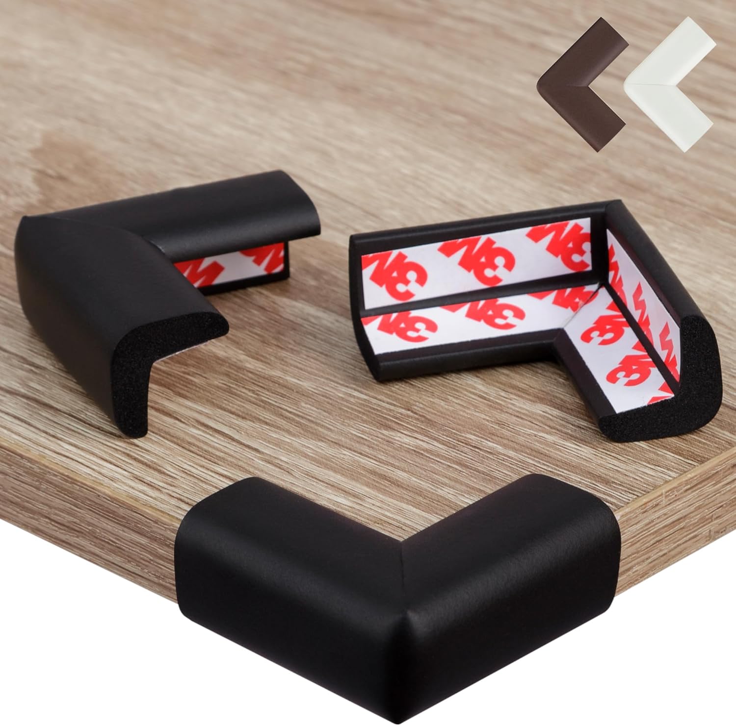 12 Piece Protection Pour Bébé – Coussin De Sécurité En Mousse Adhésive Pour Angles De Table, Bureau Et Étagères – Protège-tête Pour Enfant