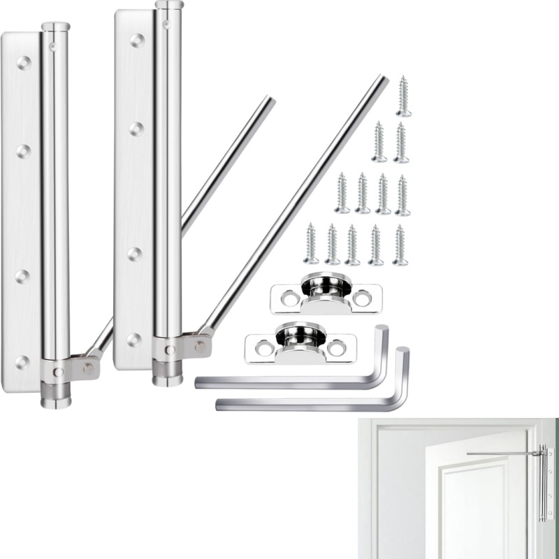 2 Serrures De Porte, Serrure De Porte Automatique, Serrure De Porte À Quatre Positions, Serrure De Porte En Acier Inoxydable, Serrure De Porte Réglable, Pour Portes Intérieures Et Extérieures, Maison,