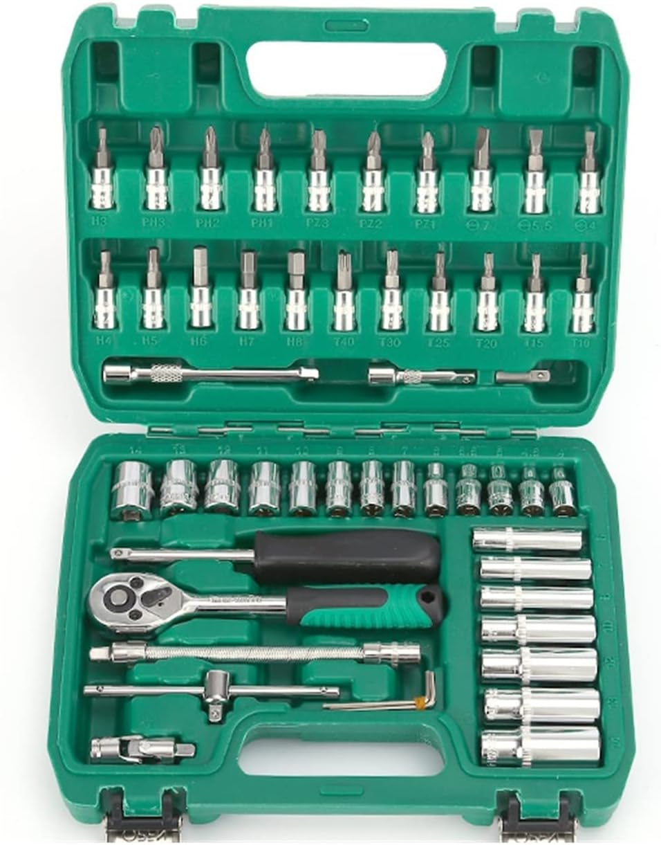 Tool Box Multifunctional Hard Shell Toolbox Garage Storage Mechanic Auto Repair Toolbox Socket Wrench Set Home Storage Organizer
