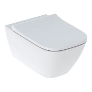 Keramag - Geberit Smyle Square Set Wand-WC Tiefspüler, geschlossene Form,