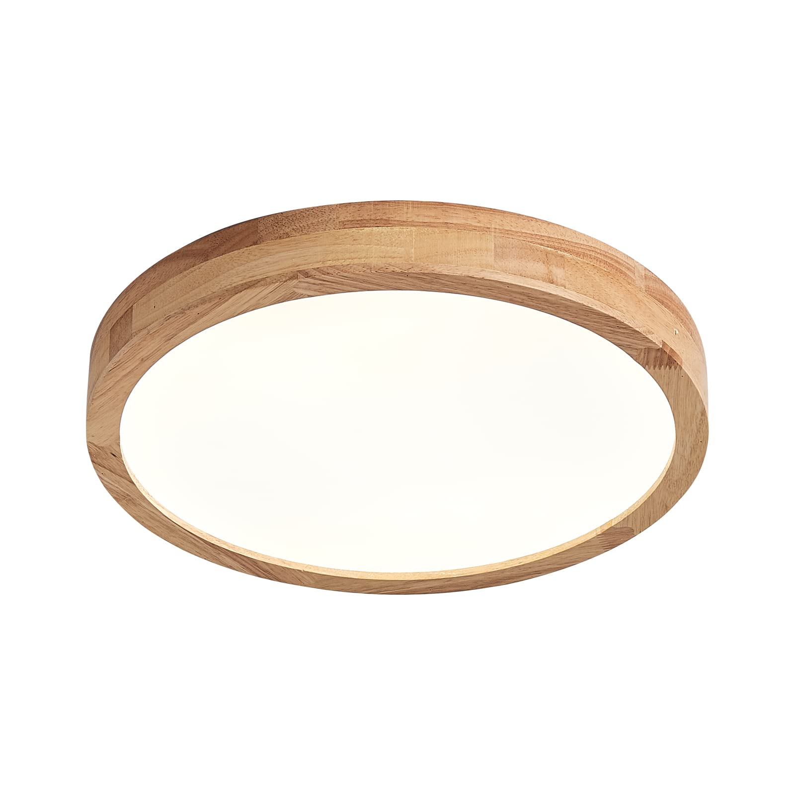 Plafonnier Led En Bois, Intensité Variable Avec Contrôle, 36 W, Plafonnier Rond En Bois Ø 40 Cm, Pour Salon, Cuisine, Salle À Manger, Maison, Bureau, Chambre D'Enfant