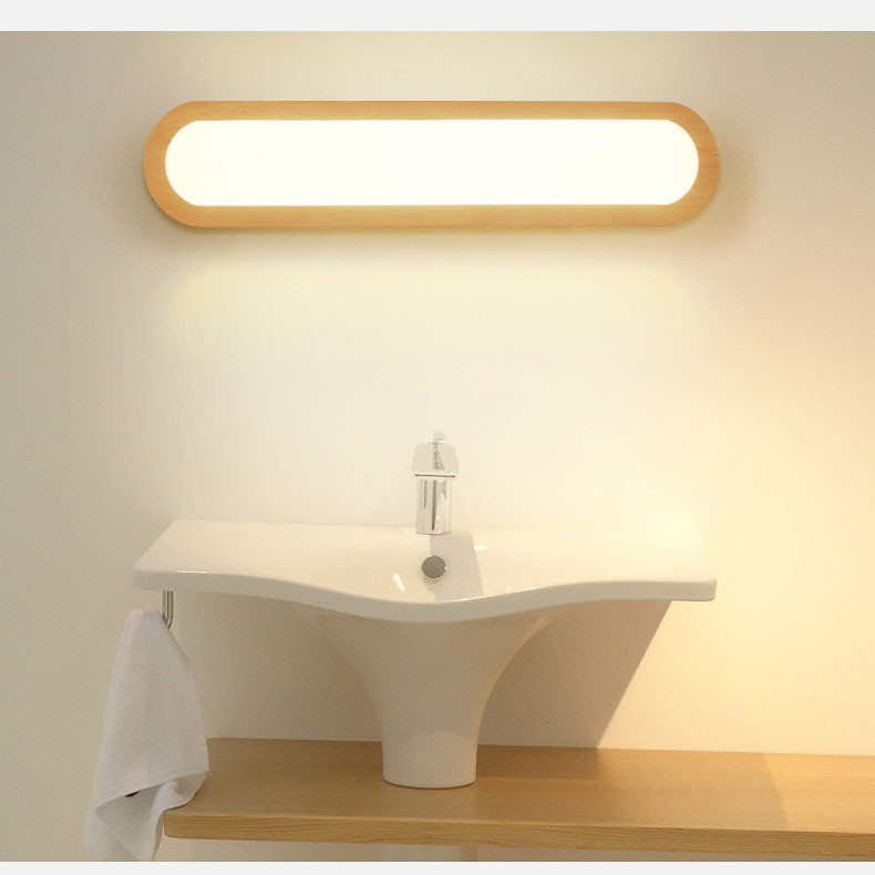 Applique Murale Led En Bois Massif Applique Murale Intérieure Applique Murale Salon Chambre Escalier Salle De Bain Applique Blanc Chaud (55cm)