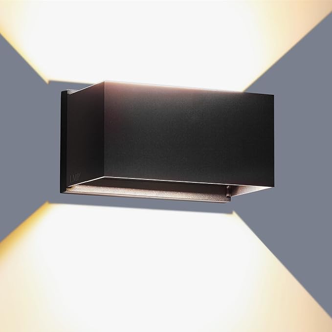Led-wandlamp 24 W-201010 Cm-verstelbare Stralingshoek、aluminium Behuizing、waterdicht (ip65) Voor Binnen En Buiten、geschikt Voor Slaapkamer- Badkamer- Gang- Woonkamer- Trappenhuis- Hal、3000k、1 Stuk、zwa