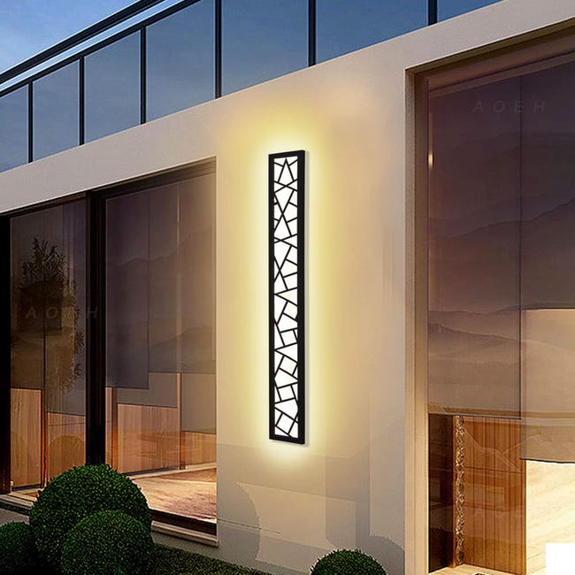 Applique Murale D'Extérieur Led Noire, Éclairage De Jardin Moderne, 20 W, Étanche Ip65, 3 000 K, Longueur 60 Cm (sku Produit : 96666071 Sku Offre : Mkh25.7.16-10)