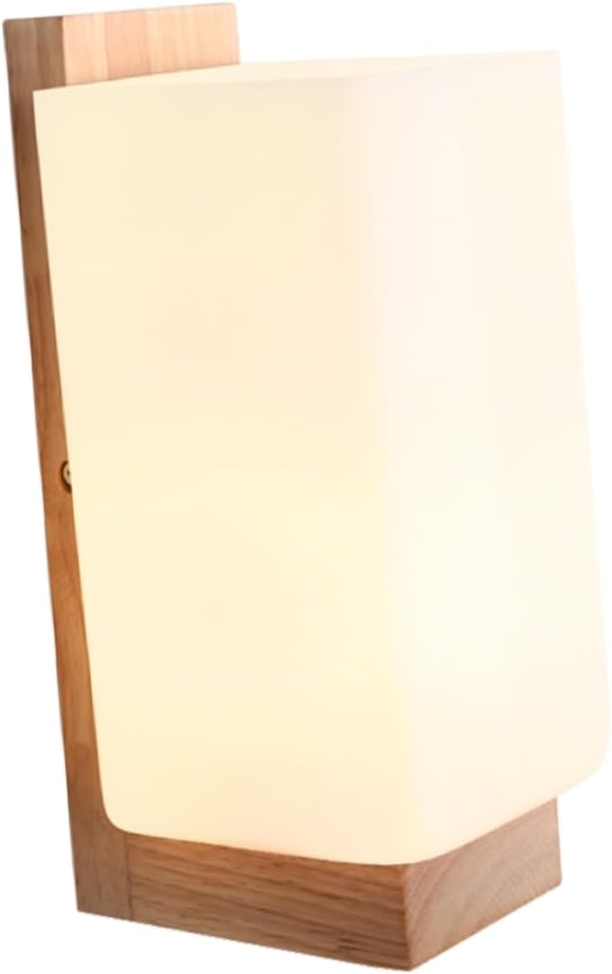Solid Wood Wall Lamp Wall-mounted Glass Wall Lamp (without Light Source)