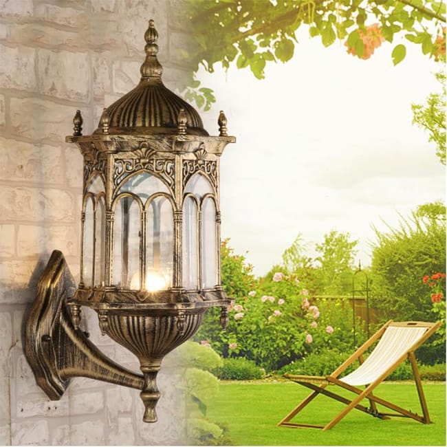Appliques Murales D'Extérieur De Style Rustique Rétro, Lumières Rétro Traditionnelles, Appliques Murales De Jardin Étanches En Aluminium E27 (sku Produit : 96666610 Sku Offre : Mkh25.7.16-12)