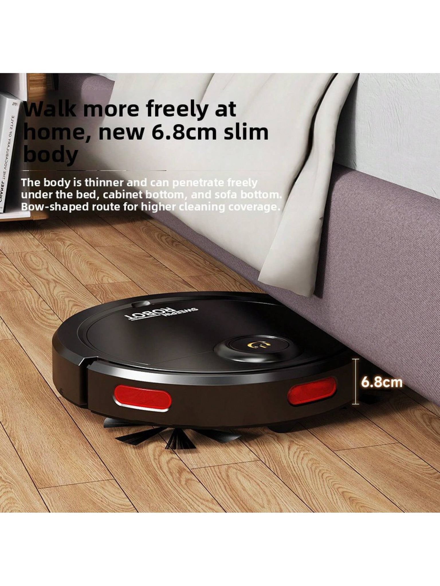 Aspirateur Robot Intelligent Entièrement Automatique Pour La Maison : Balayage, Aspiration Et Lavage. Appareil De Nettoyage 3 En 1 Rechargeable Par Usb.