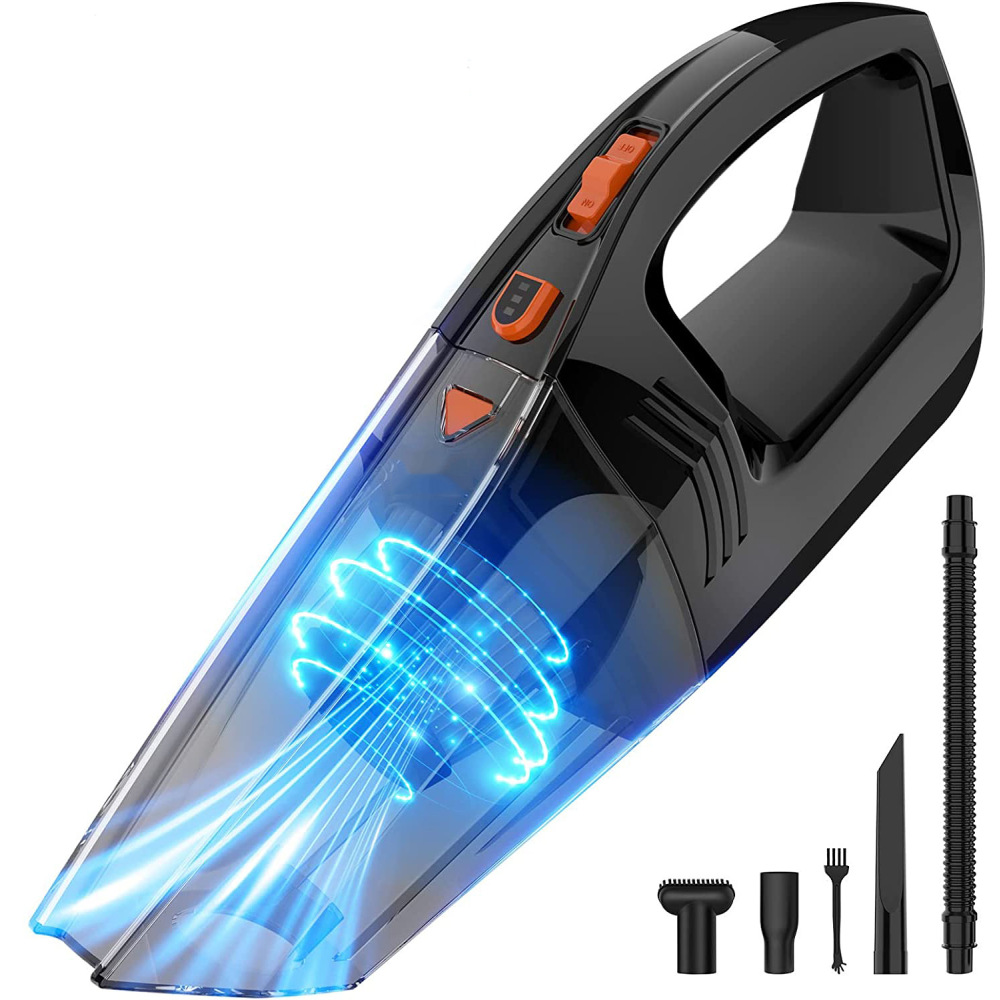 Cordless Handheld Vacuum Cleaner 8000pa, 120w, 3000mah, With Led, Accessory Set