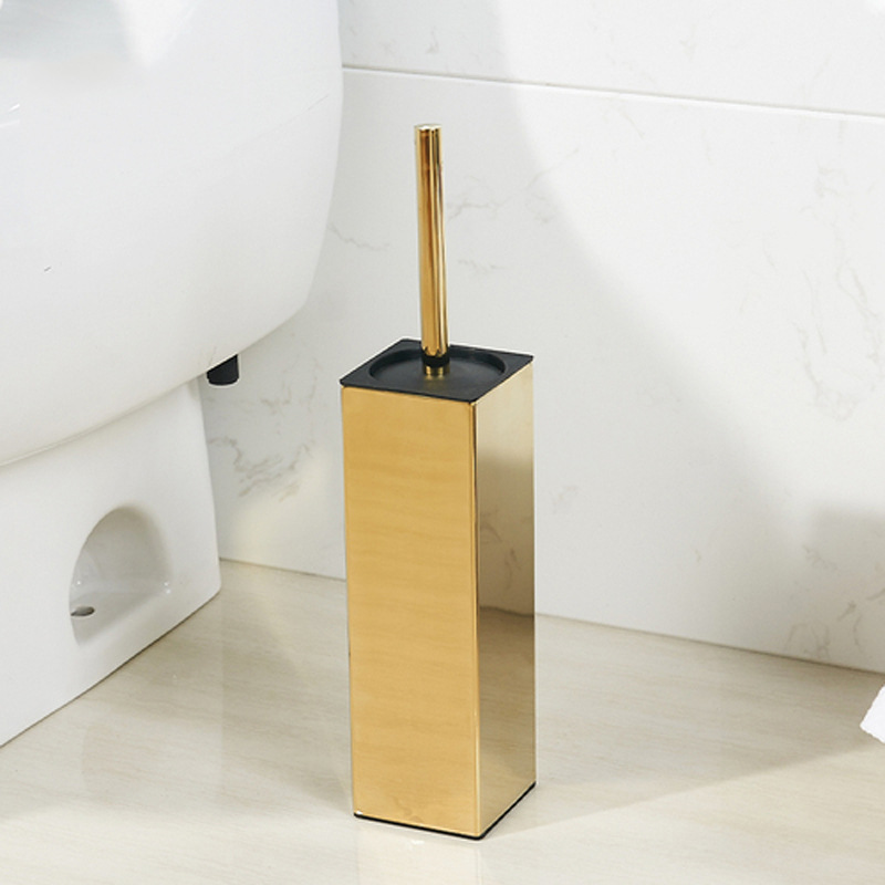 Porte-balai De Toilette En Acier Inoxydable, Modèle Sur Pied, Pour Salle De Bain Et Hôtel (doré)
