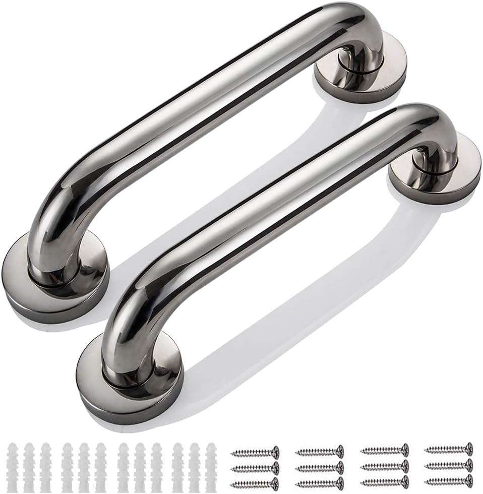 Lot De 2 Barres D'Appui Murales De 40 Cm Pour Salle De Bain, Barres De Sécurité Pour Douche Et Baignoire, Porte-serviettes En Acier Inoxydable Pour Enfants, Femmes Enceintes, Personnes Handicapées Et