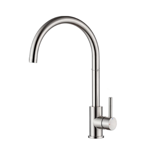 Robinet De Cuisine Mitigeur Évier À Poignée Unique, Arc Élevé Débit Élevé 360, Acier Inoxydable Économe En Eau, Avec Tuyau G3/8