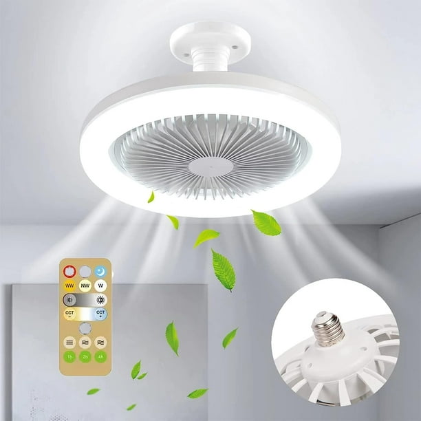 1pcs Ceiling Fan Lighting - Without Base With Remote Control For The Bedroom Living Room Silent 3 Speed 3 Color Dimmable