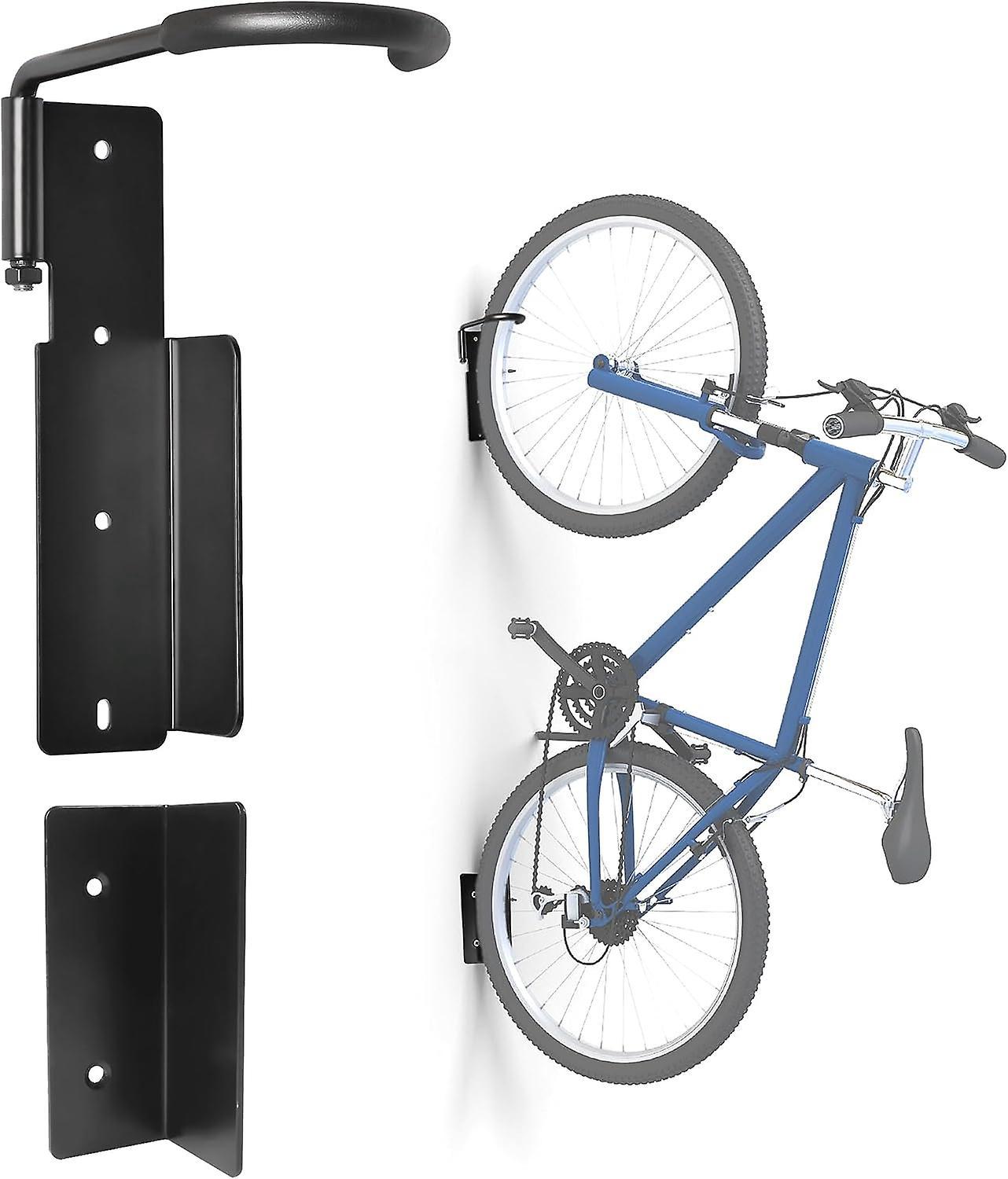 Support Mural Vertical Pour Vélos Avec Rotation À 90 Degrés Pour Un Rangement Peu Encombrant Dans Un Garage Ou À Domicile