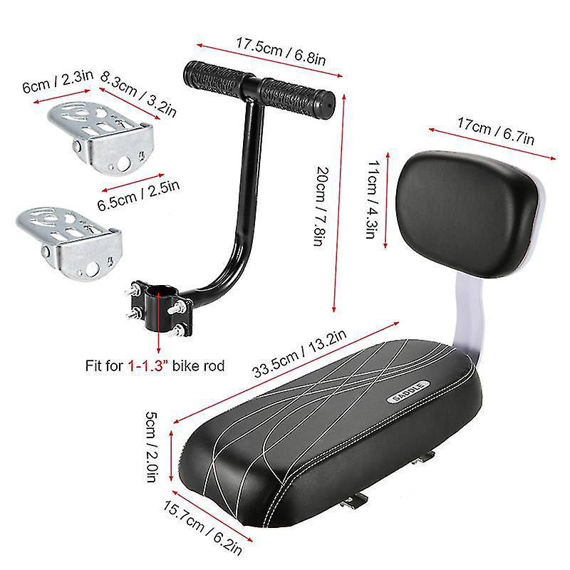 Cycle Accessories: Rear Seat Child Bike Saddle With Backrest, Handlebar, And Footrest