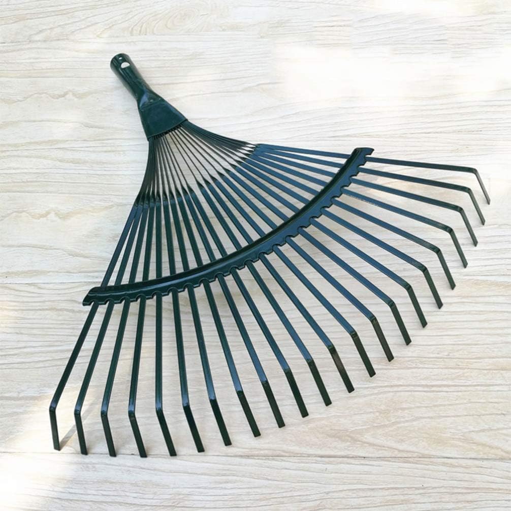 1pc Lawn Rake 22 Teeth Rake Wood Handle Leaf Rake Steel Wire Around Grass Garden Rake Garden Rake Gardening Tools