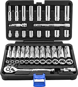 Coffret De 46 Douilles Xiaofei Quick Ratchet Repair Combo Tool Box