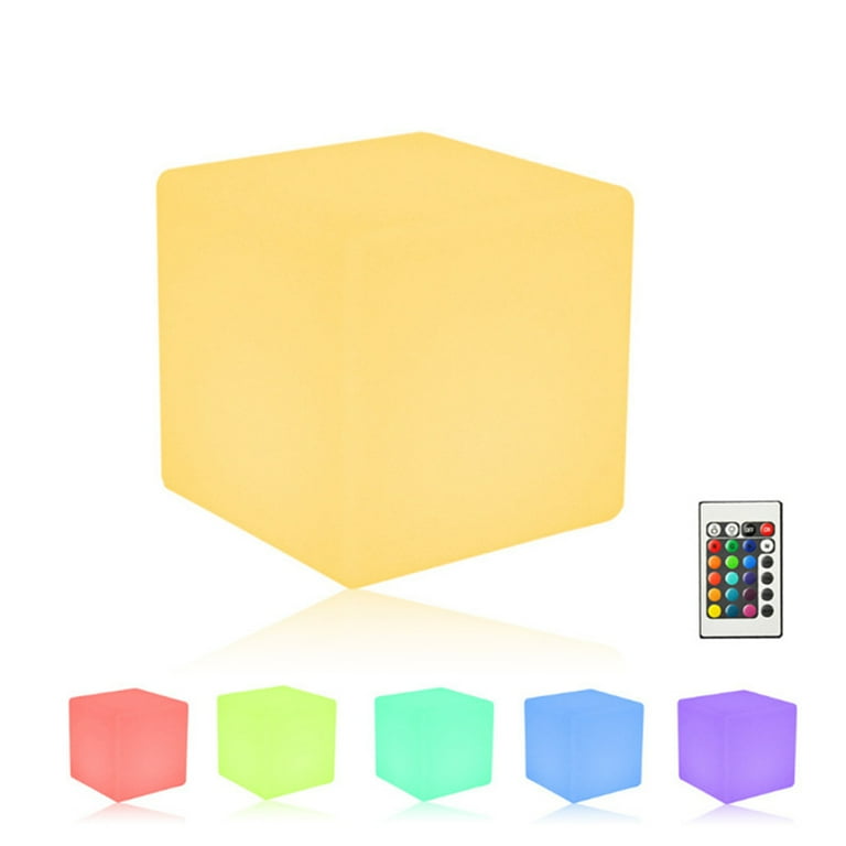 Party Atmosphere Light - 20cm 16 Color Led Luminous Cube Bar Atmosphere Cube Outdoor Rechargeable Small Night Light